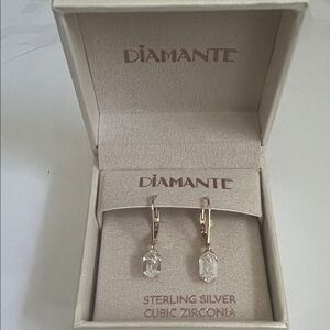 Gold and Silver CZ Earrings super sparkly!